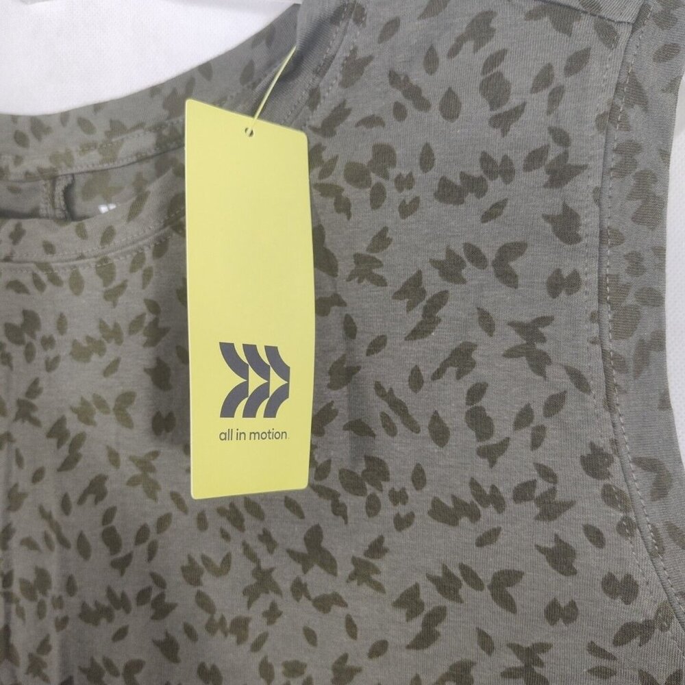 All In Motion Cropped Tank Top Women Size 3X Dark Olive Green Sleeveless NEW - Picture 5 of 7